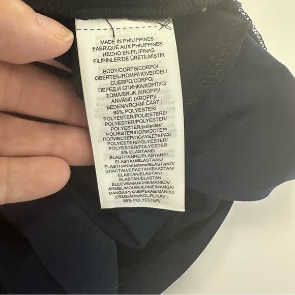 Lauren by Ralph Lauren Asymmetrical Color Block Dress Size 10 - Picture 9 of 11